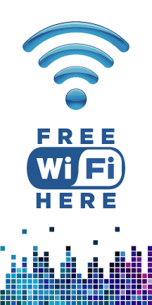 "Free WiFi Here" Banner