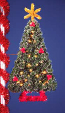 holiday decorations -lighted tree