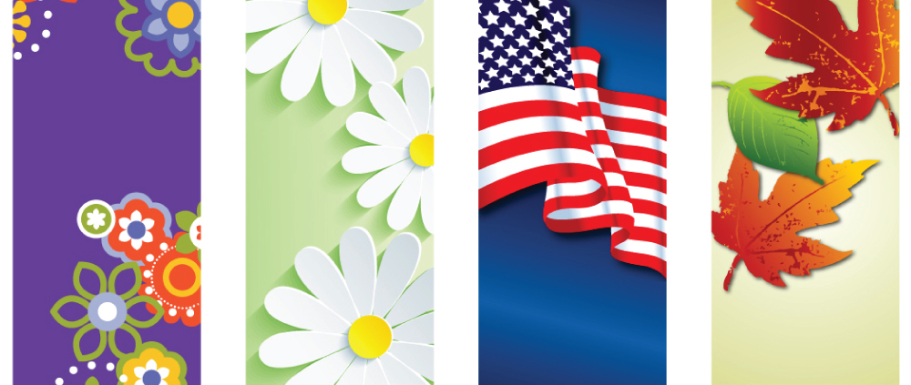 Sping and Summer City Pole Banners