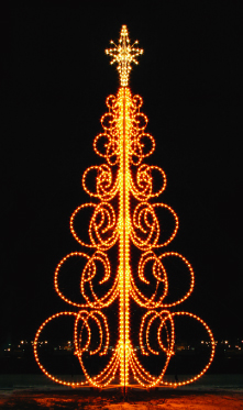 lighted holiday tree
