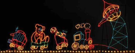 colorful lighted choo holiday choo train