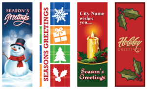 custom Holiday Banners from Mainstreet Designs Inc