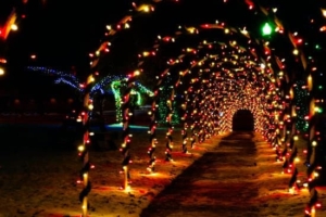 outdoor holiday decoration lighted walk-thru arches