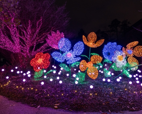 Outdoor Decor- Lighted floral Arrangement