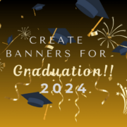 Brown And Gold Graduation Create banners for Graduation- Mainstreet Designs