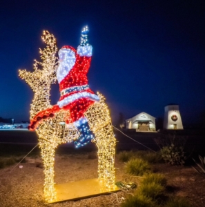 Masson fiberglass Santa And Reindeer- available through Mainstreet Designs Inc
