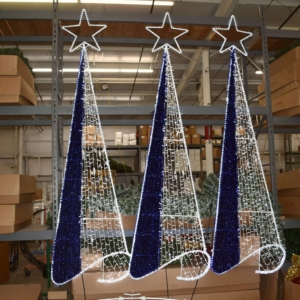 Carpenter Pole Mount Blue and White Trees- RK Design- MainStreet Designs