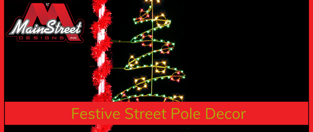 Festive Street Pole Decor