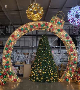 Commercial Decorations- walkthrough decorations with christmas Tree