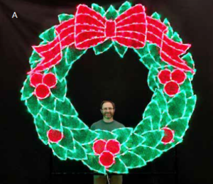 Overized Illuminated Wreath Photo Frame