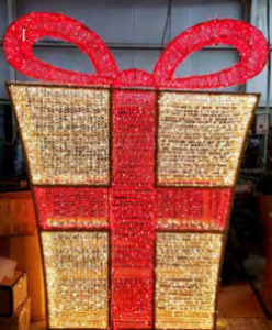 Majestic Gift Box fiberglass- red & gold