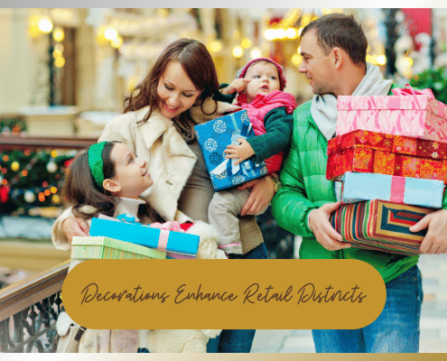 Christmas Decorations Enhance Retail Districts