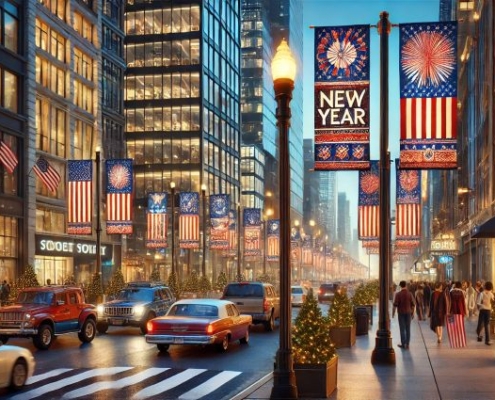 New Year Banners for the city street