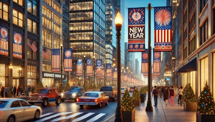 New Year Banners for the city street
