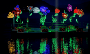 Masson Lighted Fiberglass Garden on the water 