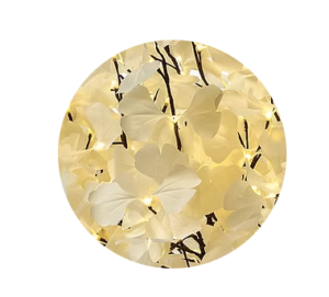 Ginkgo White lighted tree sample