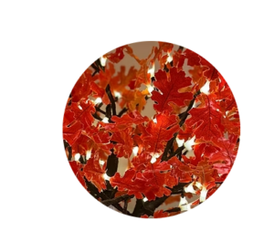 oak red lighted tree sample