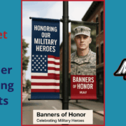 Best Hometown Heroes Banners- MainStreet Designs - Your Partner in Decorating City Streets - Military Tribute Pole Banners