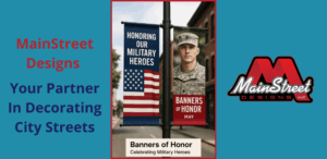 Best Hometown Heroes Banners- MainStreet Designs - Your Partner in Decorating City Streets - Military Tribute Pole Banners