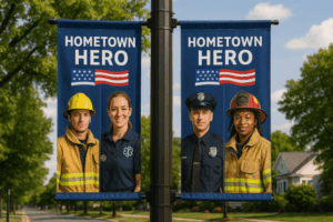 First Responders Hometown heroes banners