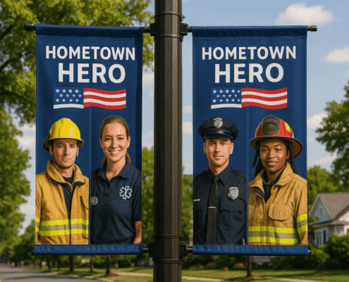 First Responders Hometown heroes banners
