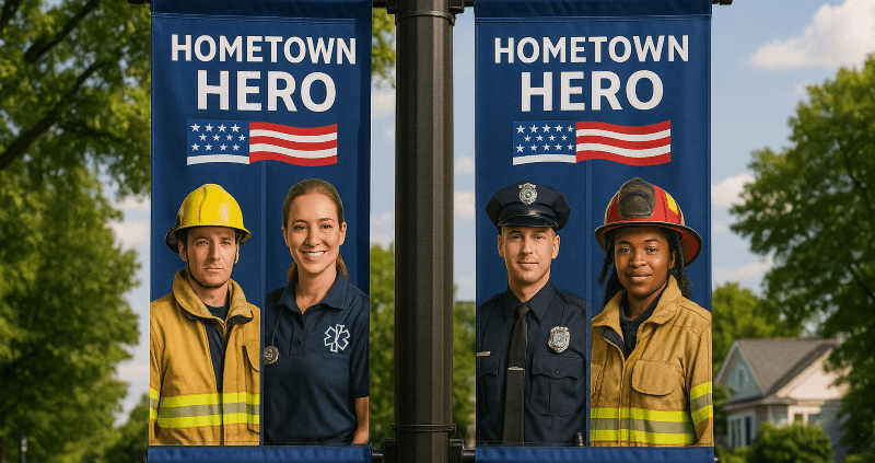 First Responders Hometown heroes banners