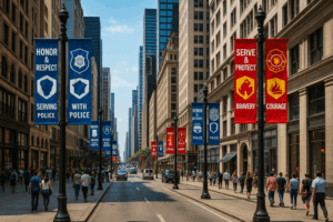 Police & Fire Tribute Banners- First Reponders