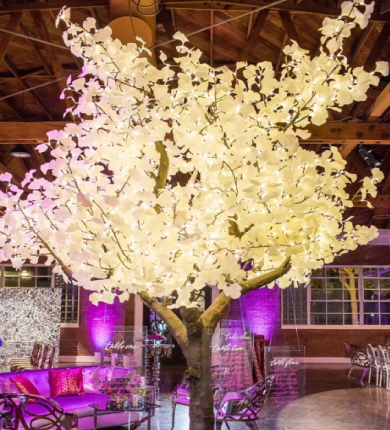 lighted Trees - White