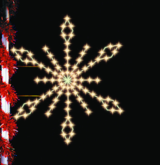 pole mount snow flake