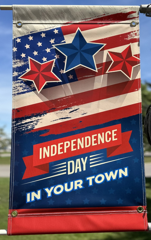 customizable banner for Independence day