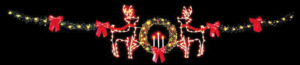 40 ft lighted reindeer streetlines