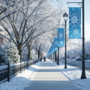 winter banner designs winter pole banner designs