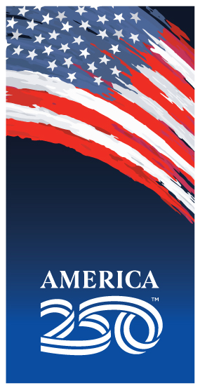 MainStreet Designs - Red, White, and Blue Banner - Celebrating America’s 250th