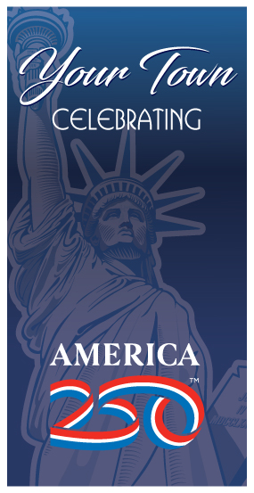 MainStreet Designs - Red, White, and Blue Banner - Celebrating America’s 250th