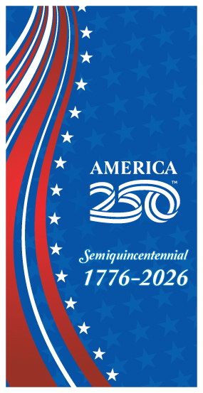 MainStreet Designs - Red, White, and Blue Banner - Celebrating America’s 250th