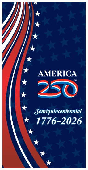 MainStreet Designs - Red, White, and Flag Banner - Celebrating America’s 250th